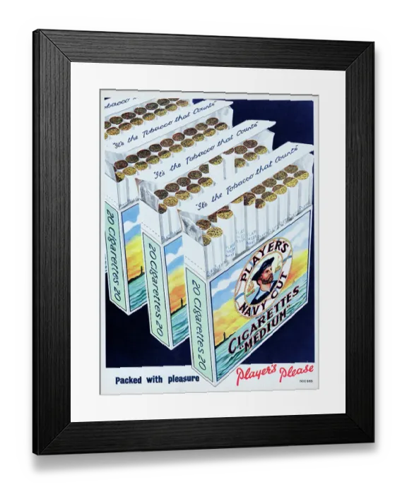 Framed Print : Player's Navy Cut Cigarettes Framed Print : Player's Navy Cut Cigarettes