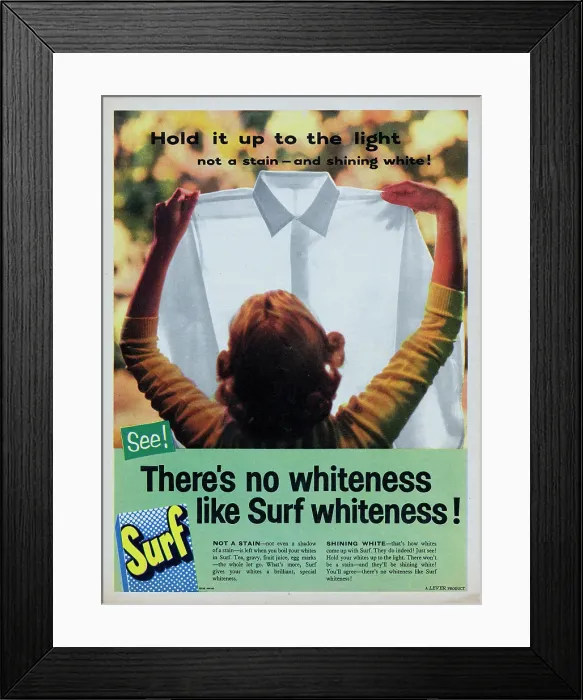 Framed Print : Surf Washing Powder Framed Print : Surf Washing Powder
