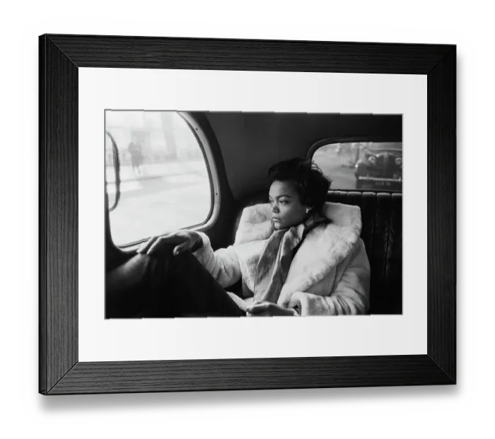 Framed Print : Eartha Kitt In London Taxi Framed Print : Eartha Kitt In London Taxi