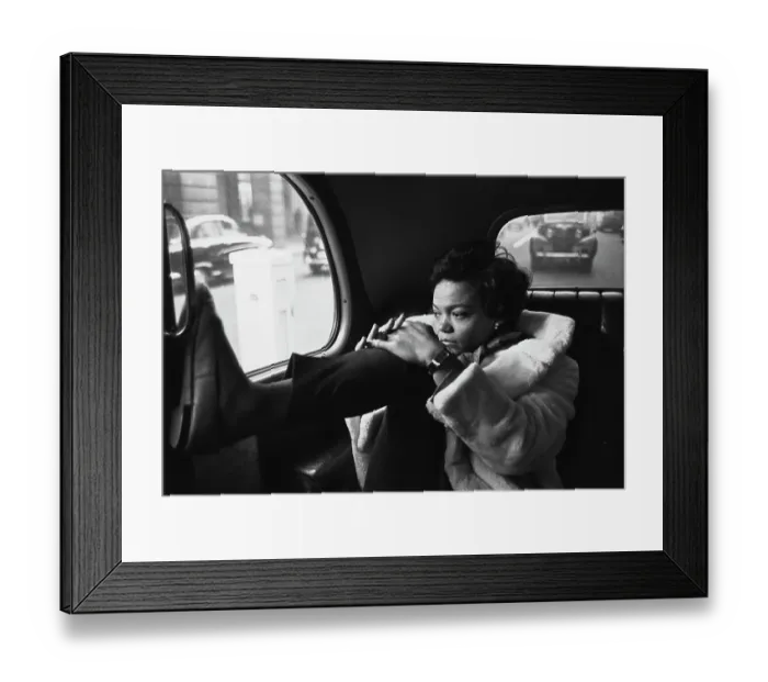 Framed Print : Eartha Kitt In London Taxi Framed Print : Eartha Kitt In London Taxi