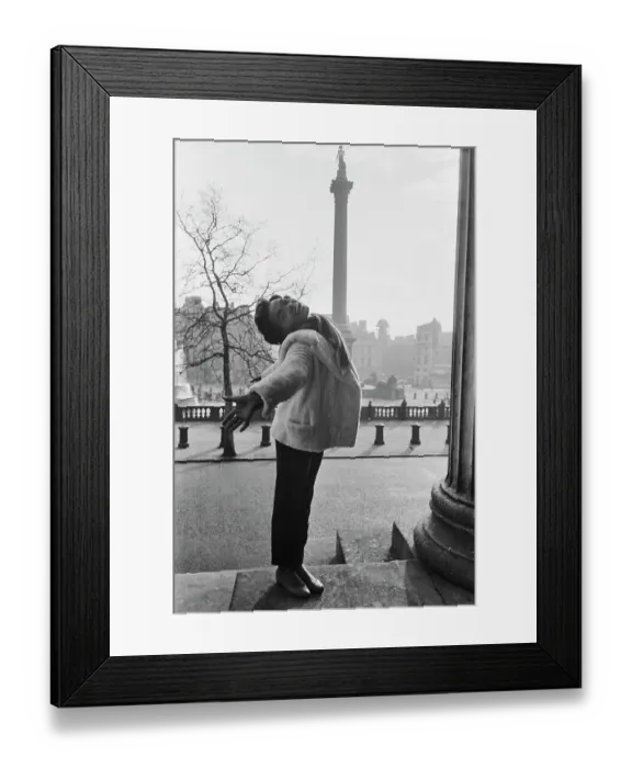 Framed Print : Eartha Kitt In Trafalgar Square Framed Print : Eartha Kitt In Trafalgar Square