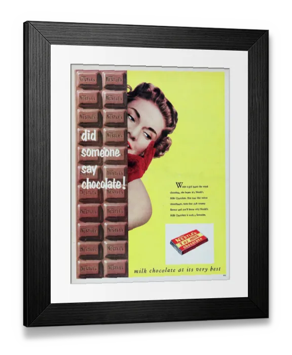 Framed Print : Nestle Milk Chocolate Framed Print : Nestle Milk Chocolate
