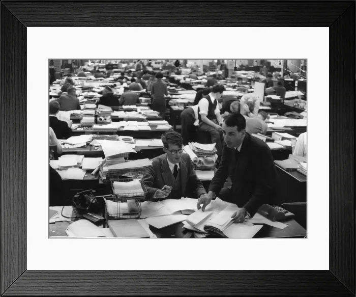 Framed Print : Busy Office Framed Print : Busy Office