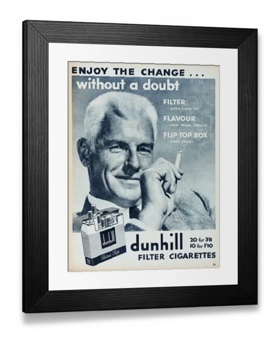 Framed Print : Dunhill Cigarettes Framed Print : Dunhill Cigarettes