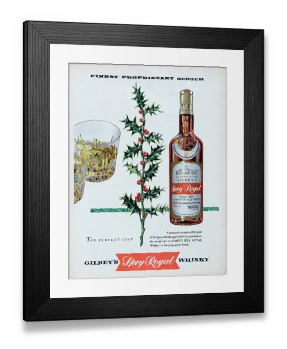 Framed Print : Gilbey's Spey Royal Whisky Framed Print : Gilbey's Spey Royal Whisky