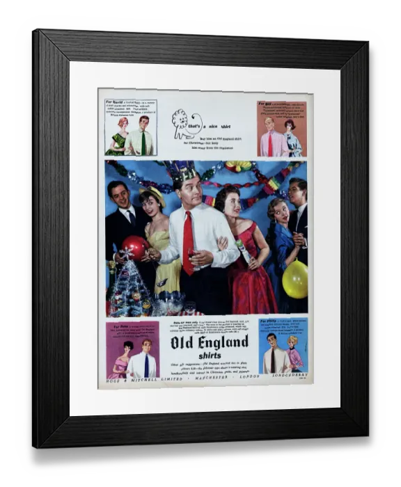 Framed Print : Old England Shirts