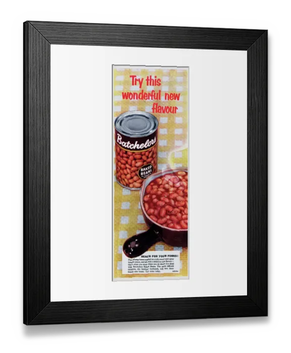 Framed Print : Batchelors Baked Beans Framed Print : Batchelors Baked Beans