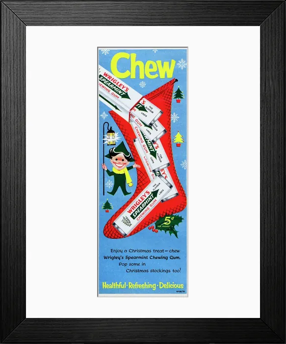 Framed Print : Wrigley's Spearmint Chewing Gum Framed Print : Wrigley's Spearmint Chewing Gum