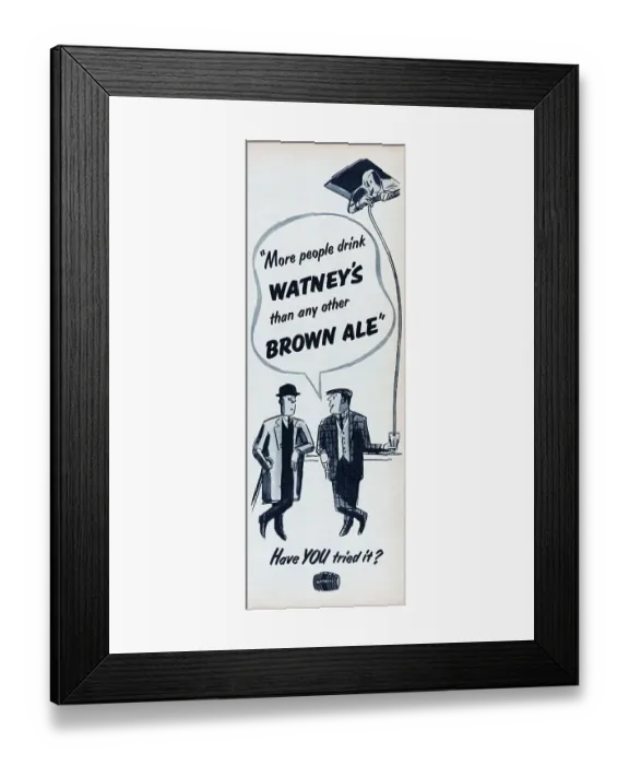 Framed Print : Watney's Brown Ale Framed Print : Watney's Brown Ale