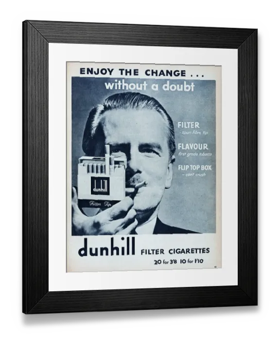 Framed Print : Dunhill Filter Cigarettes Framed Print : Dunhill Filter Cigarettes