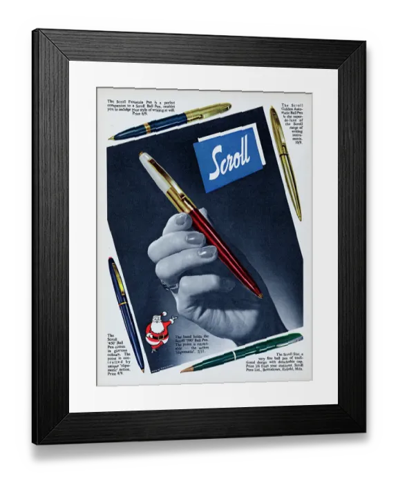 Framed Print : Scroll Pens Framed Print : Scroll Pens