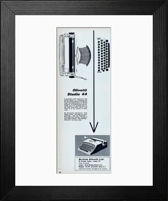 Framed Print : Olivetti Studio 44 Framed Print : Olivetti Studio 44
