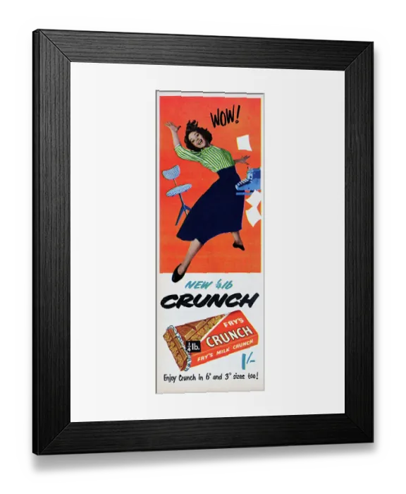 Framed Print : Fry's Milk Crunch Framed Print : Fry's Milk Crunch