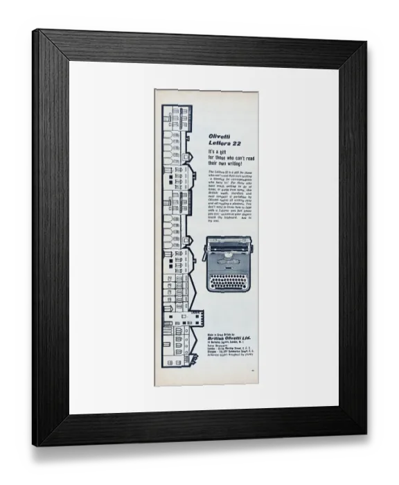 Framed Print : Olivetti Lettera 22 Framed Print : Olivetti Lettera 22
