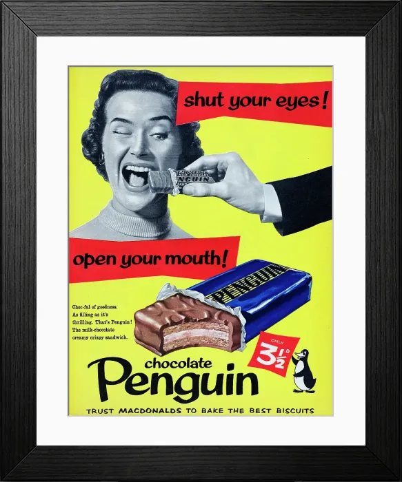Framed Print : Chocolate Penguin Framed Print : Chocolate Penguin