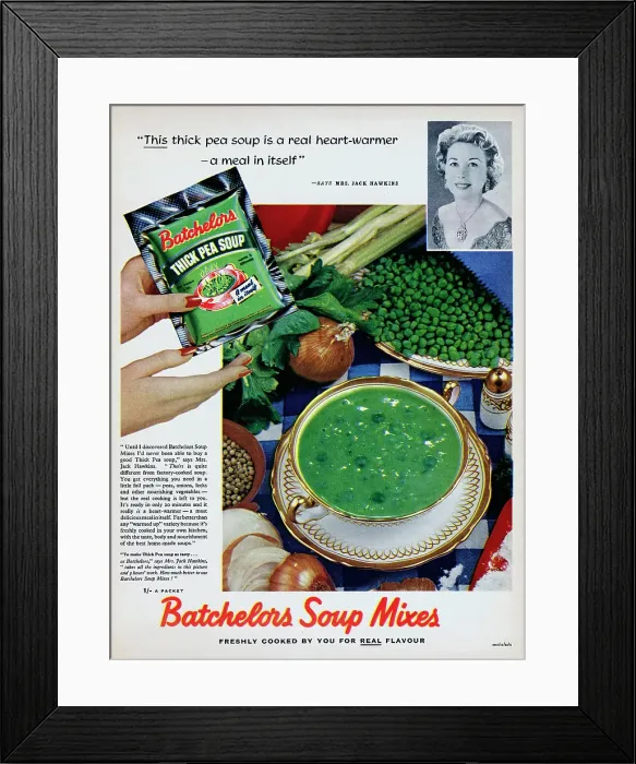 Framed Print : Batchelors Pea Soup Framed Print : Batchelors Pea Soup