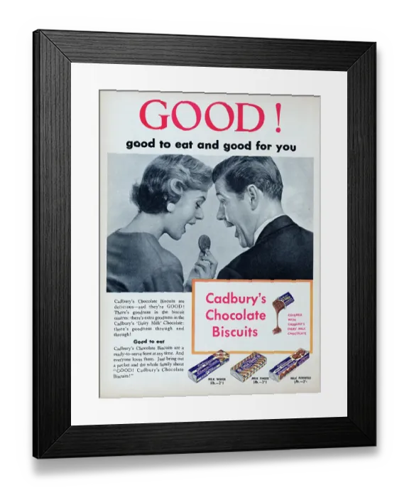 Framed Print : Cadbury's Chocolate Biscuits Framed Print : Cadbury's Chocolate Biscuits