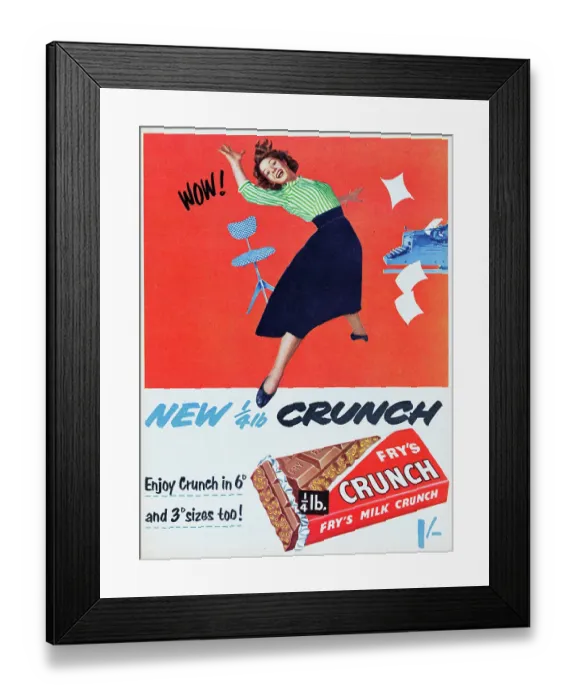 Framed Print : Fry's Milk Crunch Framed Print : Fry's Milk Crunch