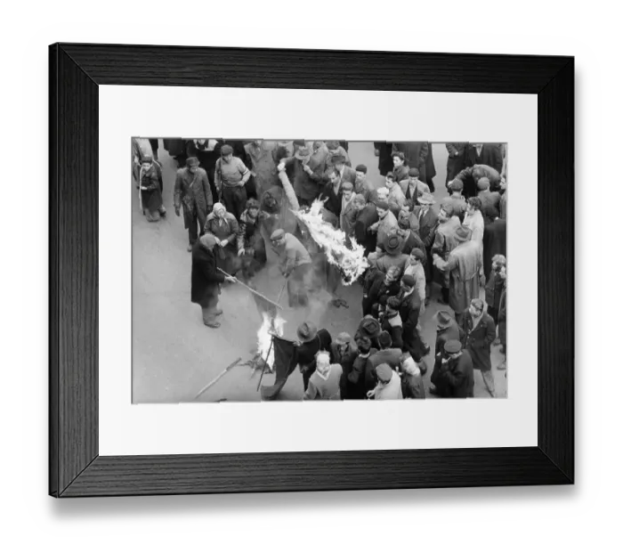 Framed Print : Flag Burning Framed Print : Flag Burning