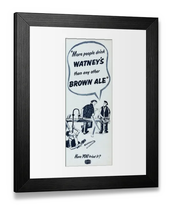 Framed Print : Watney's Brown Ale Framed Print : Watney's Brown Ale