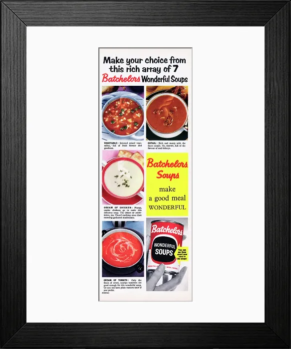 Framed Print : Batchelors Soups Framed Print : Batchelors Soups