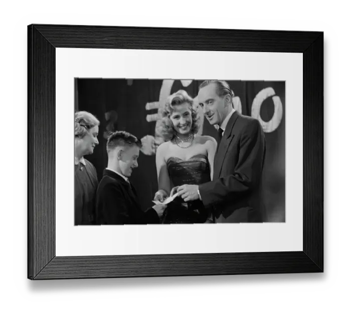Framed Print : Hughie Green Presenting Double Your Money, 1956 Framed Print : Hughie Green Presenting Double Your Money, 1956