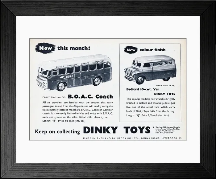 Framed Print : Dinky Toys Framed Print : Dinky Toys