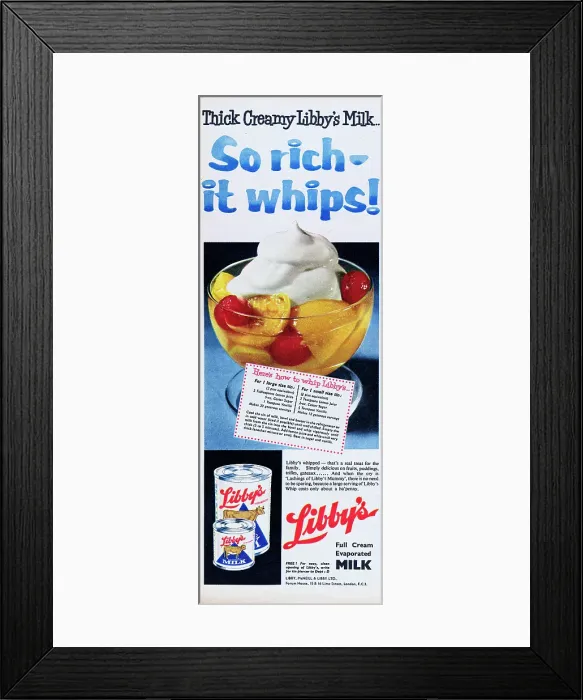 Framed Print : Libby's Milk Framed Print : Libby's Milk