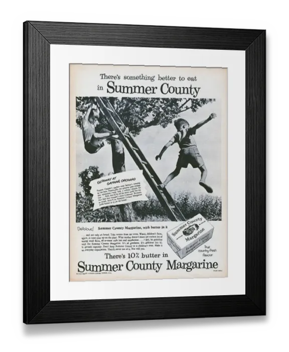 Framed Print : Summer County Margarine Framed Print : Summer County Margarine