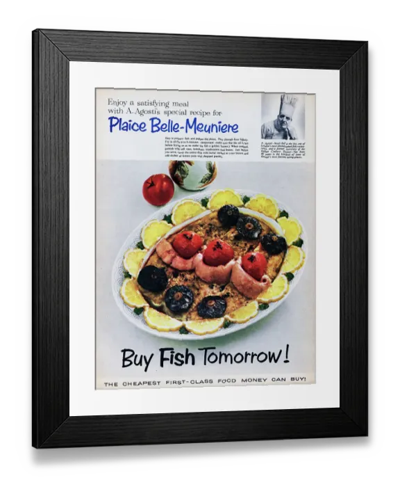 Framed Print : Buy Fish Tomorrow!