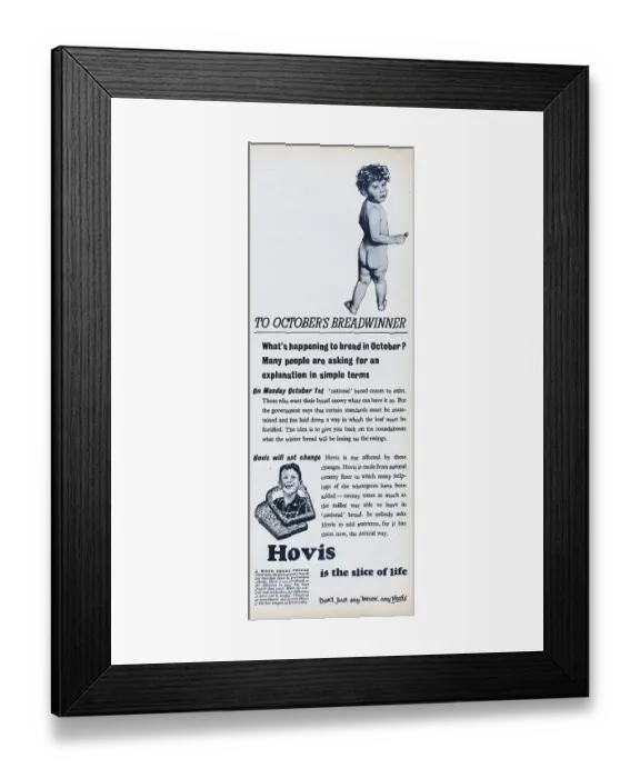 Framed Print : Hovis Bread Framed Print : Hovis Bread