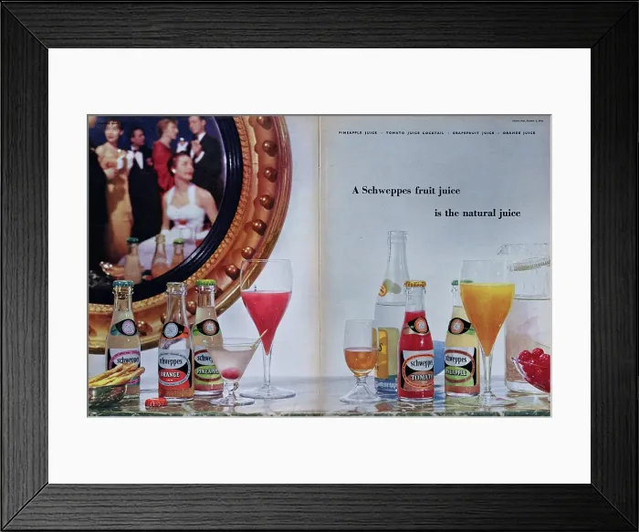 Framed Print : Schweppes Fruit Juices Framed Print : Schweppes Fruit Juices
