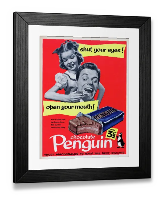 Framed Print : Chocolate Penguin Framed Print : Chocolate Penguin