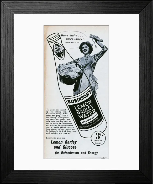 Framed Print : Robinson's Lemon Barley Water Framed Print : Robinson's Lemon Barley Water