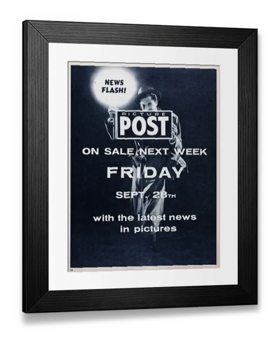 Framed Print : Picture Post - News Flash! Framed Print : Picture Post - News Flash!