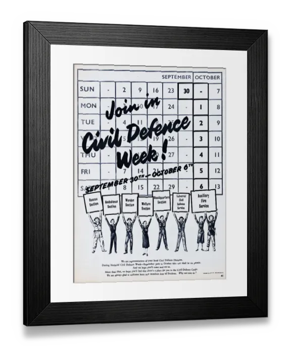 Framed Print : Civil Defence Week Framed Print : Civil Defence Week