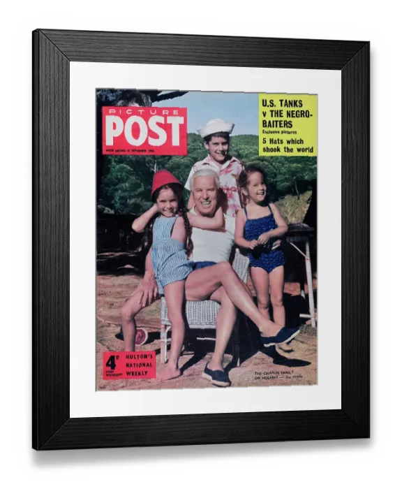 Framed Print : The Chaplin Family On Holiday Framed Print : The Chaplin Family On Holiday