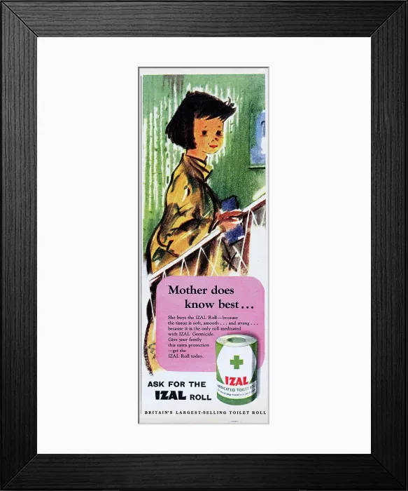 Framed Print : Izal Medicated Toilet Roll Framed Print : Izal Medicated Toilet Roll