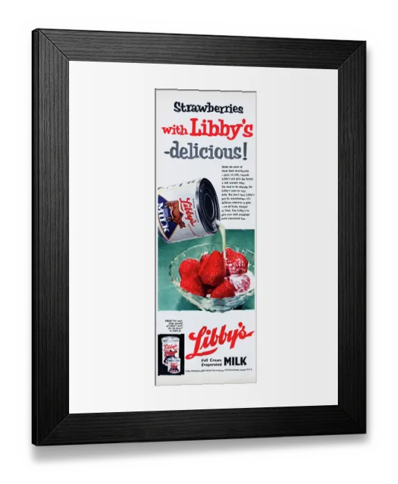 Framed Print : Libby's Full Cream Evaporated Milk Framed Print : Libby's Full Cream Evaporated Milk
