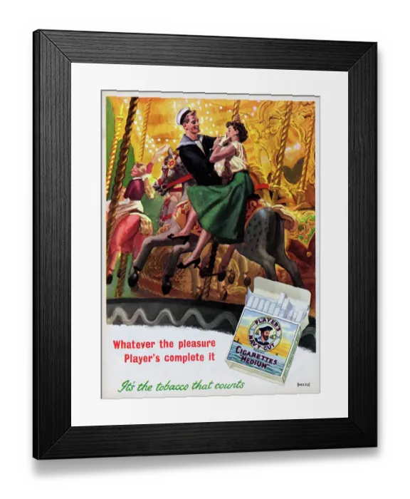 Framed Print : Player's Navy Cut Framed Print : Player's Navy Cut