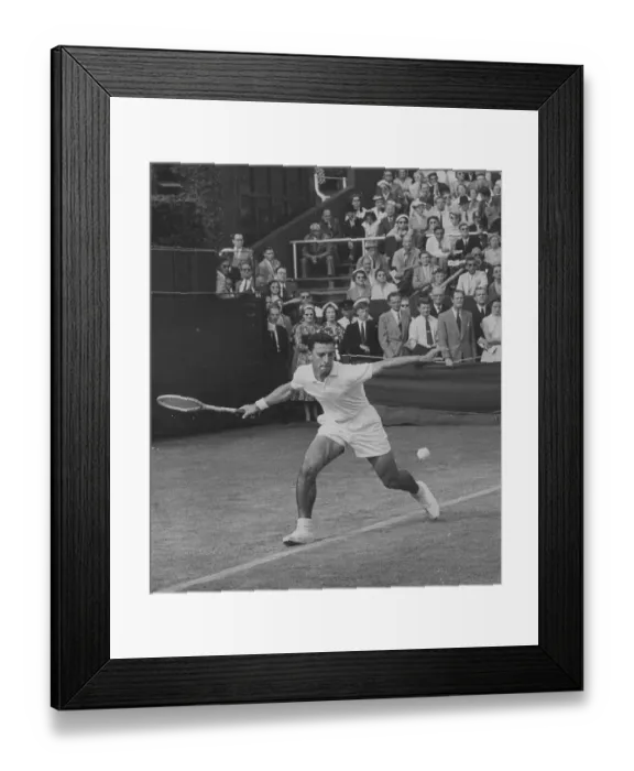 Framed Print : Giammalva. 7th July 1956:s Giammalva of the USA in action during the Wimbledon Framed Print : Giammalva. 7th July 1956:s Giammalva of the USA in action during the Wimbledon