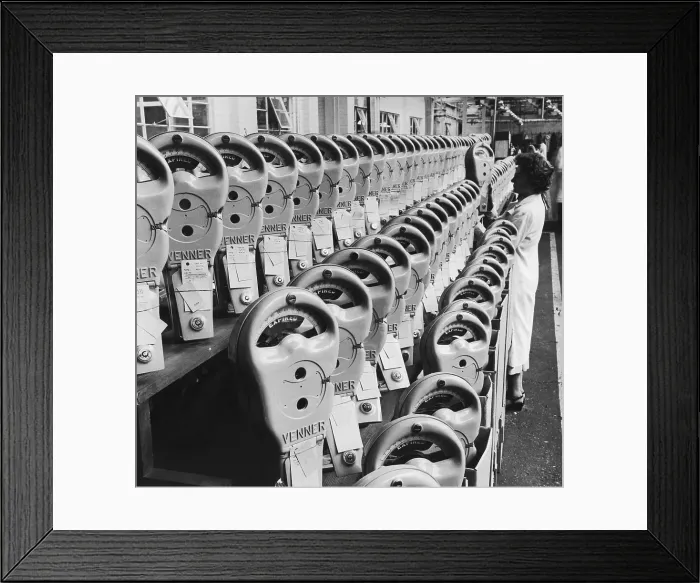 Framed Print : Parking Meter Factory