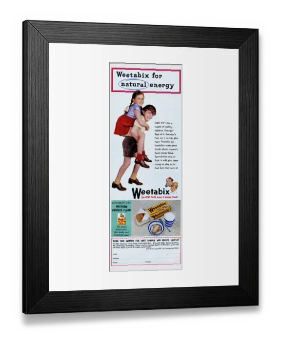 Framed Print : Weetabix For Natural Energy Framed Print : Weetabix For Natural Energy