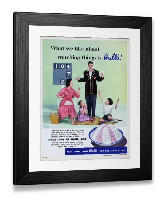 Framed Print : Wall's Ice Cream Framed Print : Wall's Ice Cream