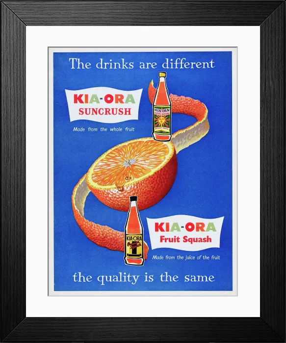 Framed Print : Kia-Ora Fruit Squash Framed Print : Kia-Ora Fruit Squash