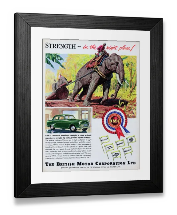 Framed Print : The British Motor Corporation Ltd Framed Print : The British Motor Corporation Ltd