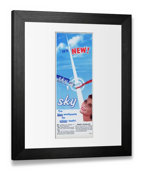Framed Print : Sky Toothpaste Framed Print : Sky Toothpaste