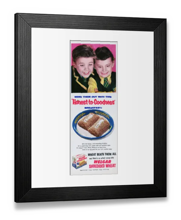 Framed Print : Welgar Shredded Wheat