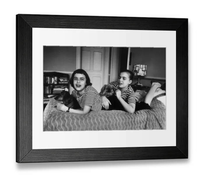 Framed Print : Twins And Dogs Framed Print : Twins And Dogs