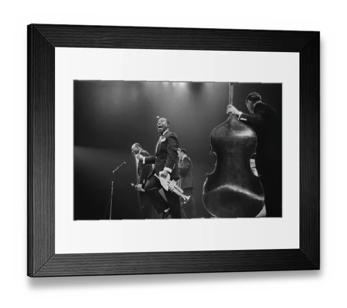 Framed Print : Louis Armstrong On Stage Framed Print : Louis Armstrong On Stage